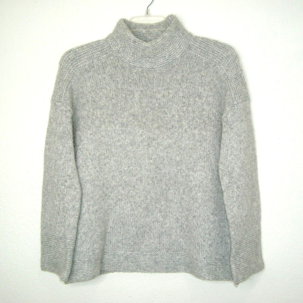 NANETTE LEPORE Womens Gray Mock Neck Acrylic Wool Yak Pullover Sweater Size M